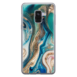 Telefoonhoesje Store Samsung Galaxy A8 2018 siliconen hoesje - Magic marble
