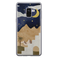 Leuke Telefoonhoesjes Samsung Galaxy A8 2018 siliconen hoesje - Desert night