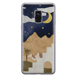Leuke Telefoonhoesjes Samsung Galaxy A8 2018 siliconen hoesje - Desert night