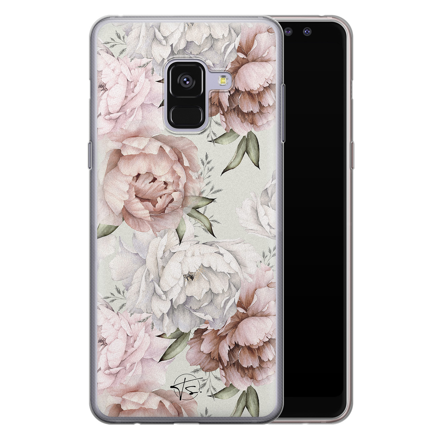 Telefoonhoesje Store Samsung Galaxy A8 2018 siliconen hoesje - Classy flowers