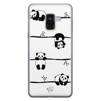 Telefoonhoesje Store Samsung Galaxy A8 2018 siliconen hoesje - Panda