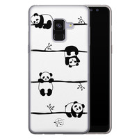 Telefoonhoesje Store Samsung Galaxy A8 2018 siliconen hoesje - Panda