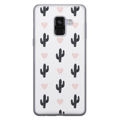 Leuke Telefoonhoesjes Samsung Galaxy A8 2018 siliconen hoesje - Cactus love