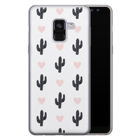 Leuke Telefoonhoesjes Samsung Galaxy A8 2018 siliconen hoesje - Cactus love