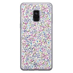 Telefoonhoesje Store Samsung Galaxy A8 2018 siliconen hoesje - Purple Garden