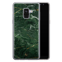 ELLECHIQ Samsung Galaxy A8 2018 siliconen hoesje - Marble jade green