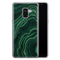 Telefoonhoesje Store Samsung Galaxy A8 2018 siliconen hoesje - Agate groen