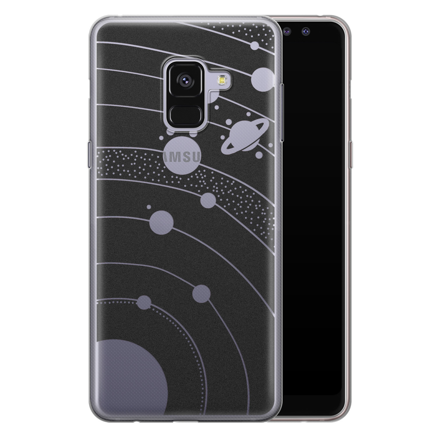 Telefoonhoesje Store Samsung Galaxy A8 2018 siliconen hoesje - Universe space