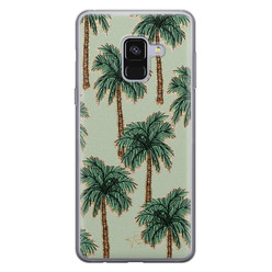 Telefoonhoesje Store Samsung Galaxy A8 2018 siliconen hoesje - Palmbomen