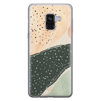 Telefoonhoesje Store Samsung Galaxy A8 2018 siliconen hoesje - Abstract peach