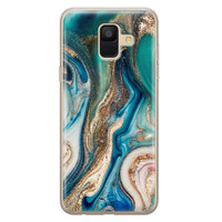 Telefoonhoesje Store Samsung Galaxy A6 2018 siliconen hoesje - Magic marble