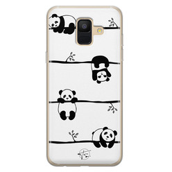 Telefoonhoesje Store Samsung Galaxy A6 2018 siliconen hoesje - Panda