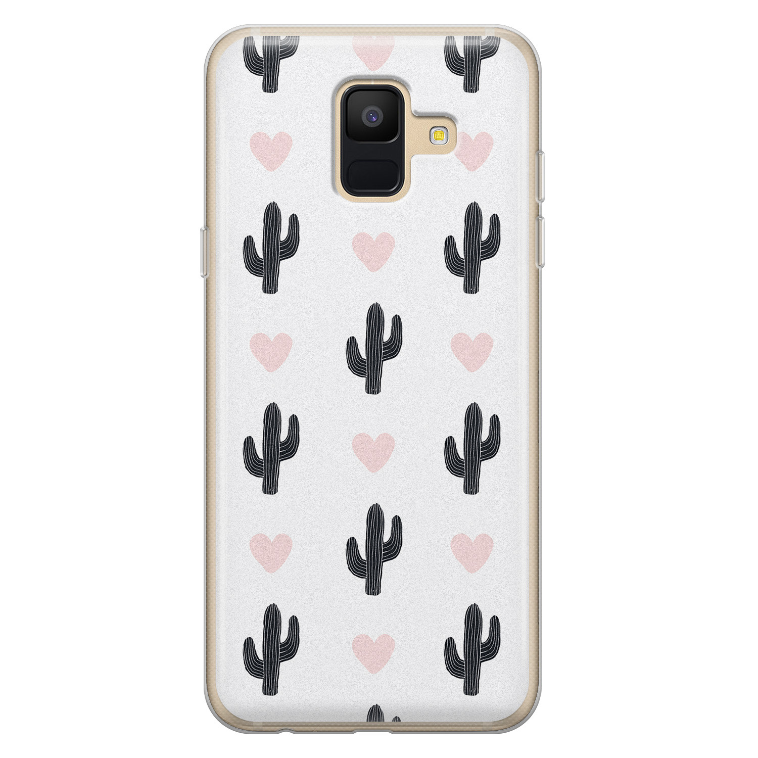 Leuke Telefoonhoesjes Samsung Galaxy A6 2018 siliconen hoesje - Cactus love