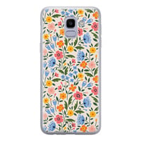 Telefoonhoesje Store Samsung Galaxy J6 2018 siliconen hoesje - Romantische bloemen