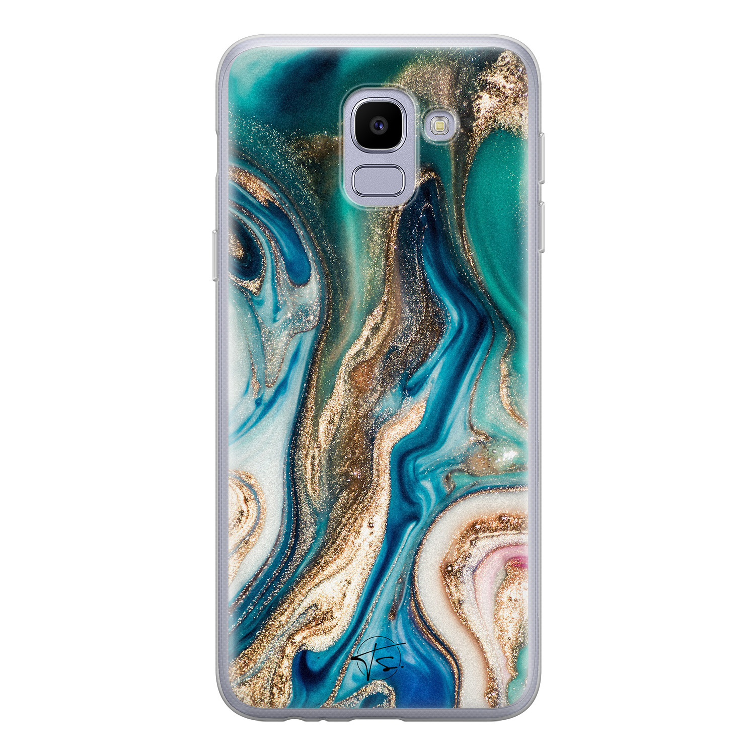 Telefoonhoesje Store Samsung Galaxy J6 2018 siliconen hoesje - Magic marble