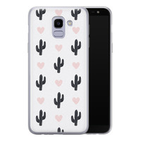 Leuke Telefoonhoesjes Samsung Galaxy J6 2018 siliconen hoesje - Cactus love