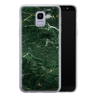 ELLECHIQ Samsung Galaxy J6 2018 siliconen hoesje - Marble jade green