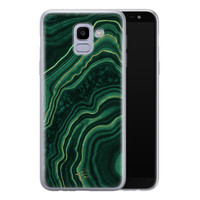 Telefoonhoesje Store Samsung Galaxy J6 2018 siliconen hoesje - Agate groen