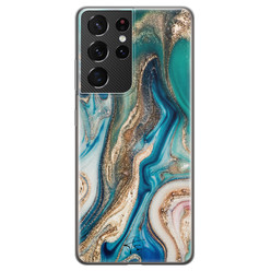 Telefoonhoesje Store Samsung Galaxy S21 Ultra siliconen hoesje - Magic marble