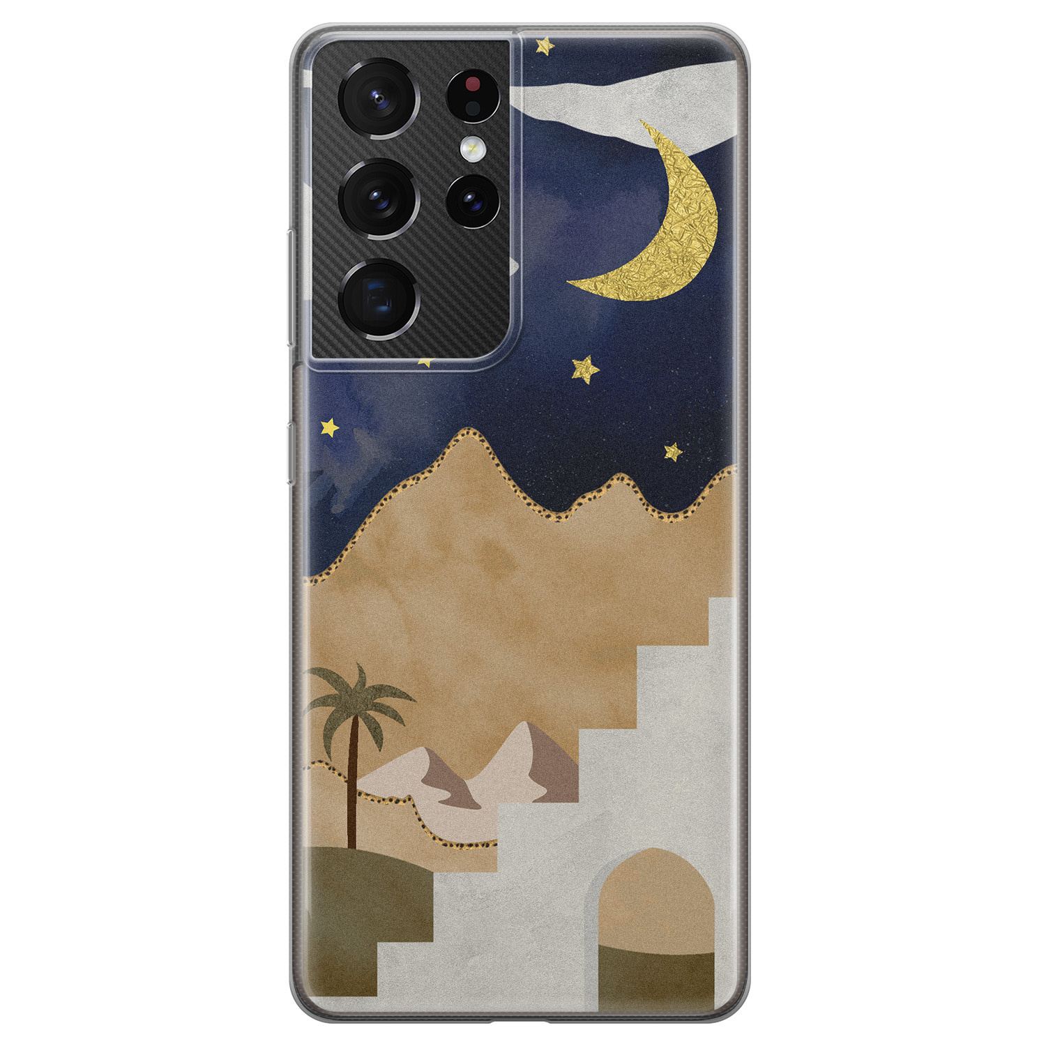 Leuke Telefoonhoesjes Samsung Galaxy S21 Ultra siliconen hoesje - Desert night