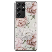 Telefoonhoesje Store Samsung Galaxy S21 Ultra siliconen hoesje - Classy flowers