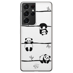 Telefoonhoesje Store Samsung Galaxy S21 Ultra siliconen hoesje - Panda