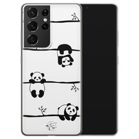 Telefoonhoesje Store Samsung Galaxy S21 Ultra siliconen hoesje - Panda