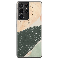 Telefoonhoesje Store Samsung Galaxy S21 Ultra siliconen hoesje - Abstract peach