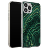 Telefoonhoesje Store iPhone 12 Pro Max siliconen hoesje - Agate groen