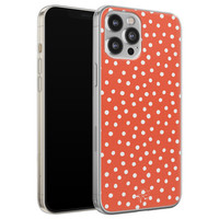 Telefoonhoesje Store iPhone 12 Pro Max siliconen hoesje - Orange dots