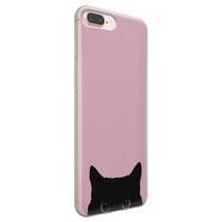 Telefoonhoesje Store iPhone 8 Plus/7 Plus siliconen hoesje - Zwarte kat