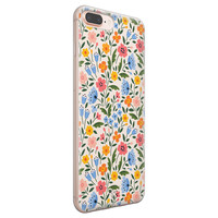 Telefoonhoesje Store iPhone 8 Plus/7 Plus siliconen hoesje - Romantische bloemen