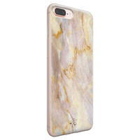 ELLECHIQ iPhone 8 Plus/7 Plus siliconen hoesje - Stay Golden Marble