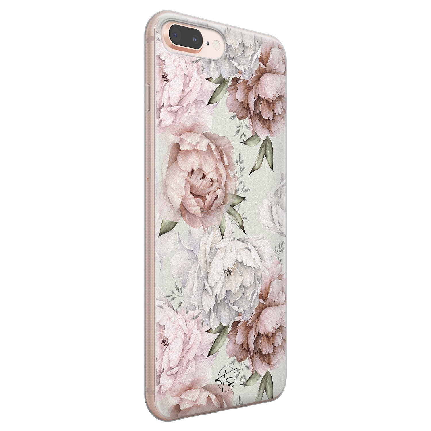 Telefoonhoesje Store iPhone 8 Plus/7 Plus siliconen hoesje - Classy flowers