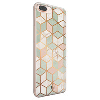 ELLECHIQ iPhone 8 Plus/7 Plus siliconen hoesje - Pastel Kubus