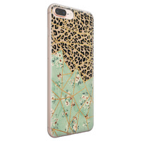 Leuke Telefoonhoesjes iPhone 8 Plus/7 Plus siliconen hoesje - Leo Flower