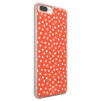 Telefoonhoesje Store iPhone 8 Plus/7 Plus siliconen hoesje - Oranje stippen