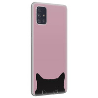 Telefoonhoesje Store Samsung Galaxy A51 siliconen hoesje - Zwarte kat