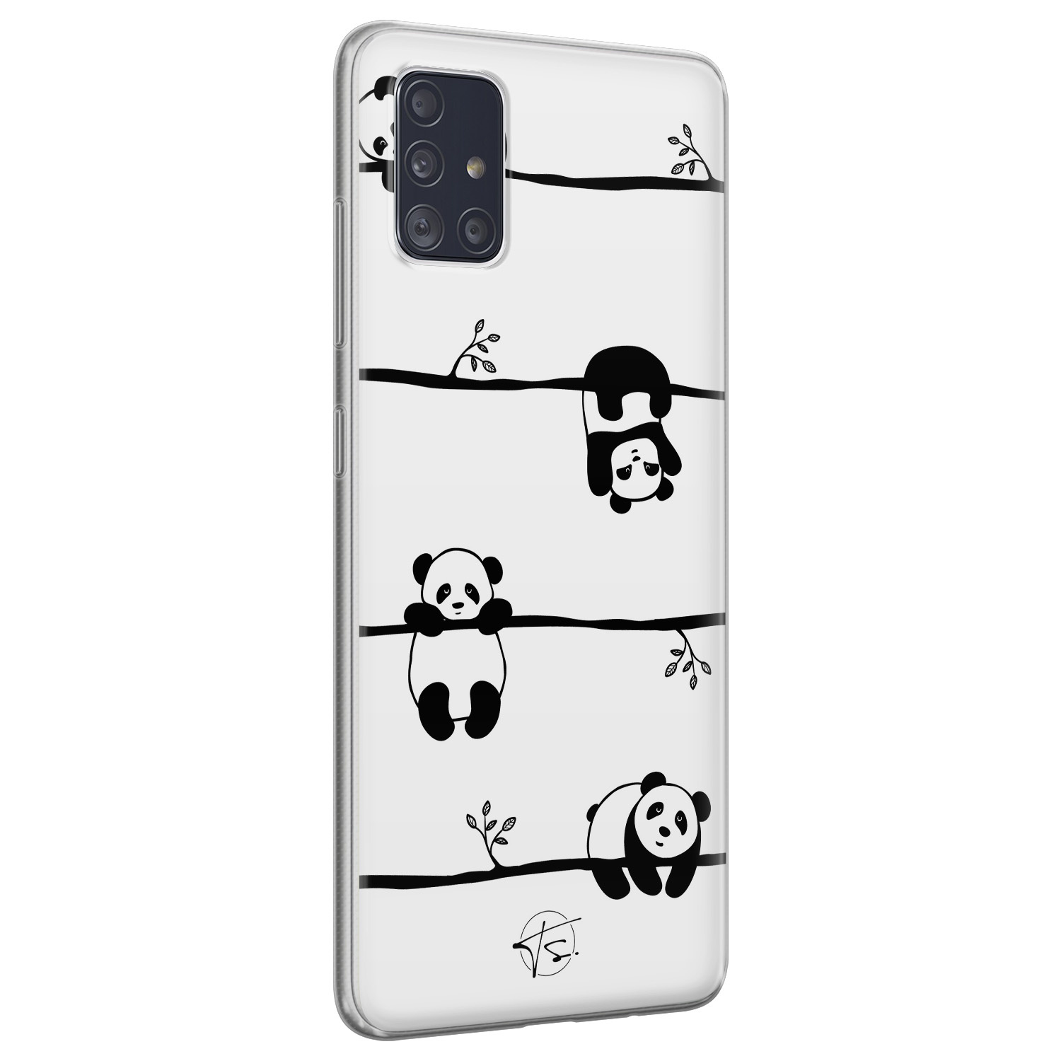 Telefoonhoesje Store Samsung Galaxy A51 siliconen hoesje - Panda