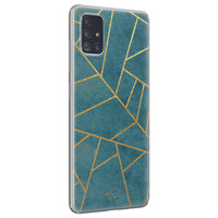 Telefoonhoesje Store Samsung Galaxy A71 siliconen hoesje - Abstract blauw