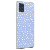 Telefoonhoesje Store Samsung Galaxy A71 siliconen hoesje - Purple dots