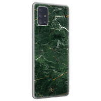 ELLECHIQ Samsung Galaxy A71 siliconen hoesje - Marble jade green