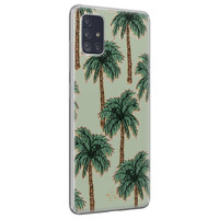 Telefoonhoesje Store Samsung Galaxy A71 siliconen hoesje - Palmbomen