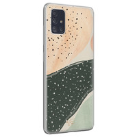 Telefoonhoesje Store Samsung Galaxy A71 siliconen hoesje - Abstract peach