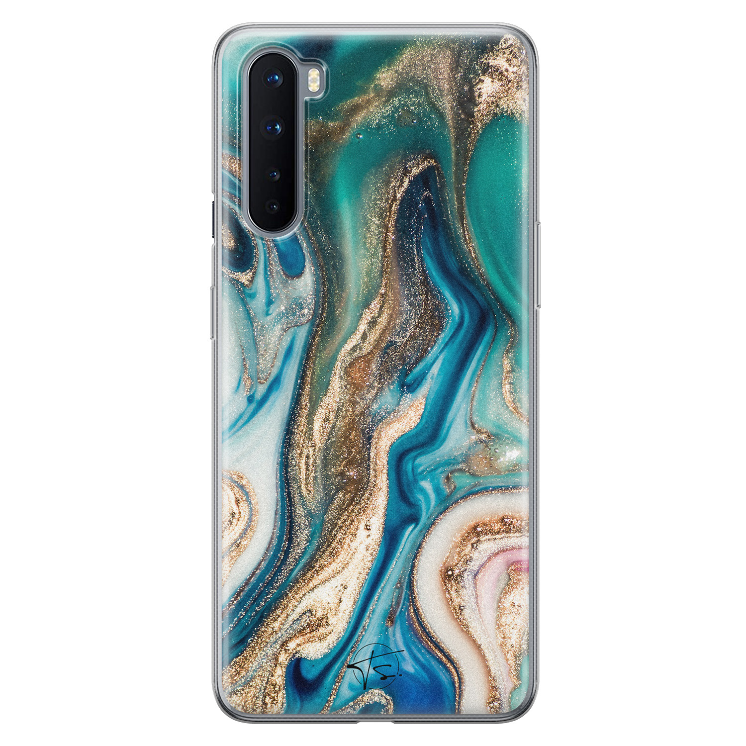 Telefoonhoesje Store OnePlus Nord siliconen hoesje - Magic marble