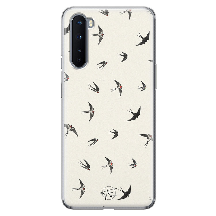 Telefoonhoesje Store OnePlus Nord siliconen hoesje - Freedom birds