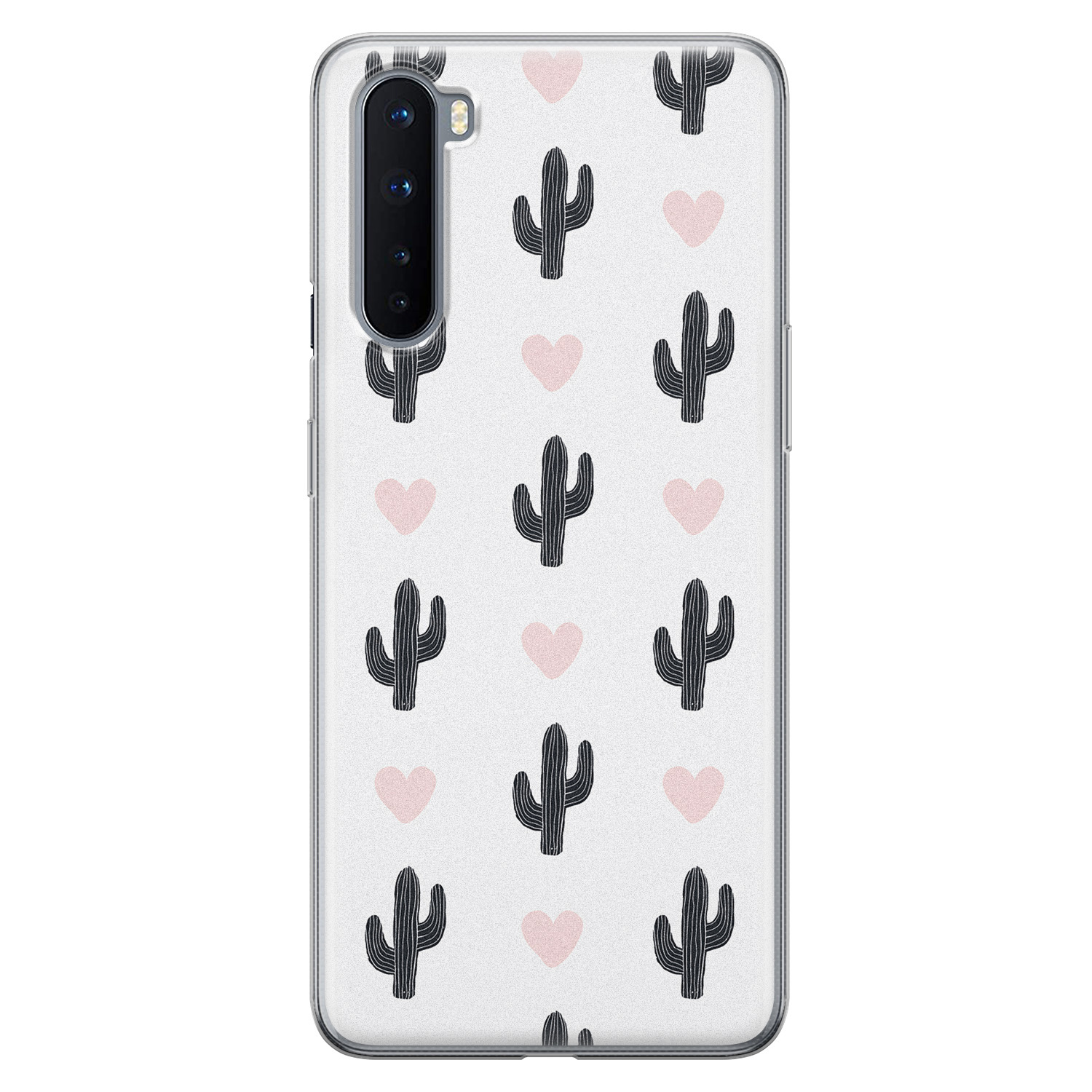 Leuke Telefoonhoesjes OnePlus Nord siliconen hoesje - Cactus love