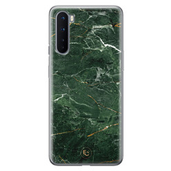 ELLECHIQ OnePlus Nord siliconen hoesje - Marble jade green