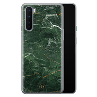 ELLECHIQ OnePlus Nord siliconen hoesje - Marble jade green