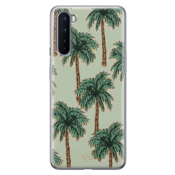 Telefoonhoesje Store OnePlus Nord siliconen hoesje - Palmbomen